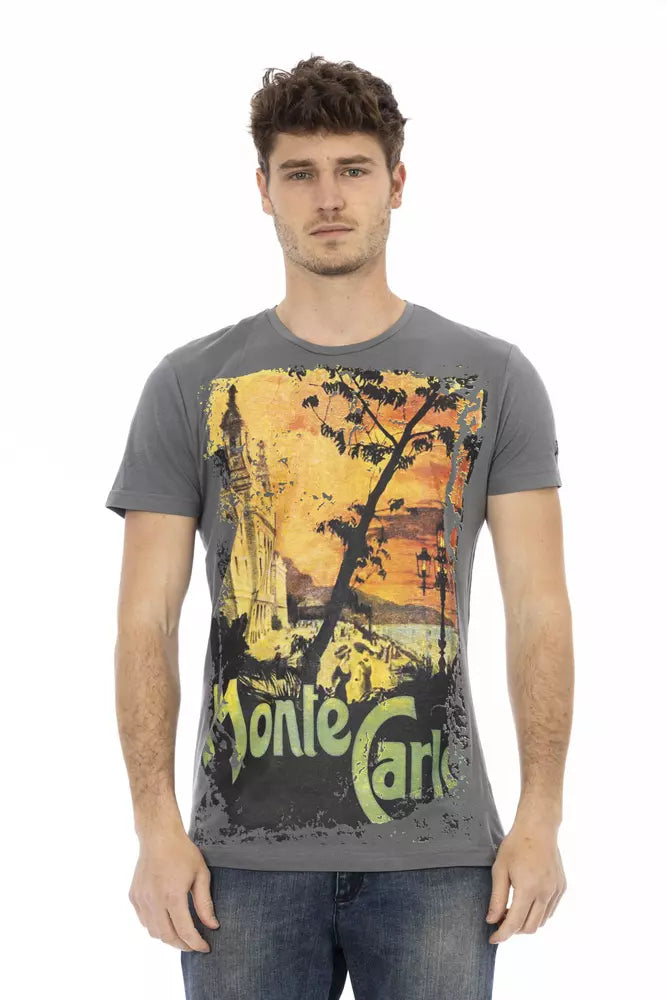 Men's short - sleeve linen t - shirts for summer beach outingsTrussardi Action Cotton Men Men's T-Shirt Men's short - sleeve linen t - shirts for summer beach outingsTrussardi Action Cotton Men Men's T-Shirt