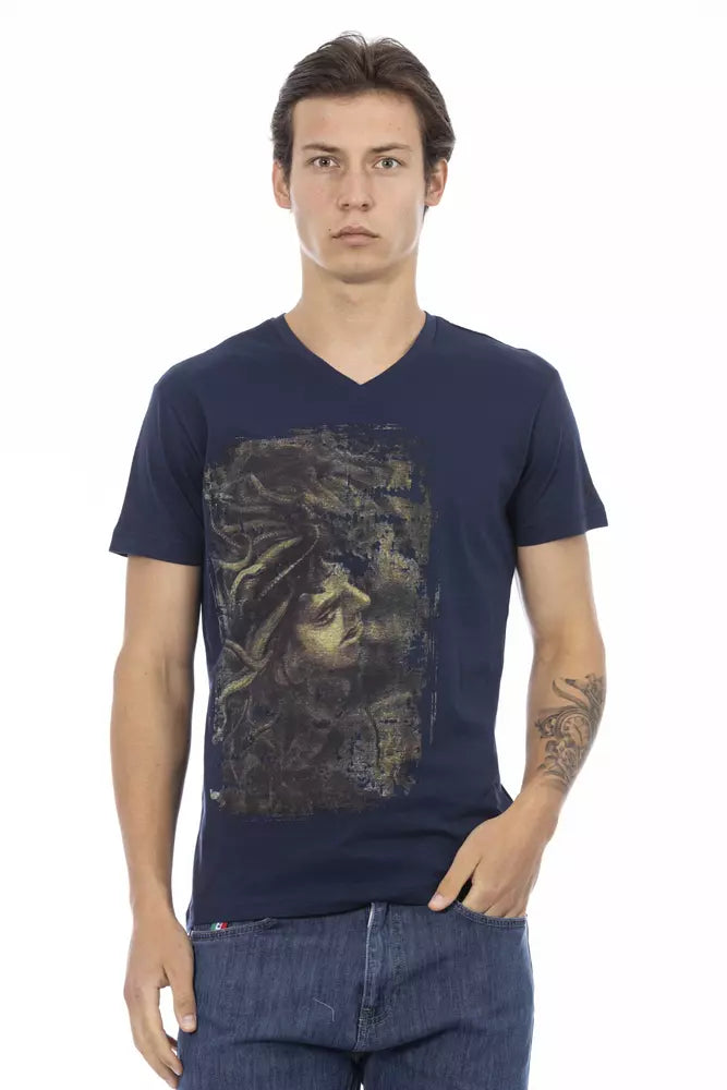 Men's smart - casual checkered t - shirts for semi - formal occasionsTrussardi Action Cotton Men Men's T-Shirt Men's smart - casual checkered t - shirts for semi - formal occasionsTrussardi Action Cotton Men Men's T-Shirt