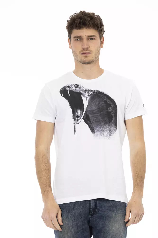 Men's button - front t - shirts with a unique artistic printTrussardi Action Cotton Men Men's T-Shirt Men's button - front t - shirts with a unique artistic printTrussardi Action Cotton Men Men's T-Shirt