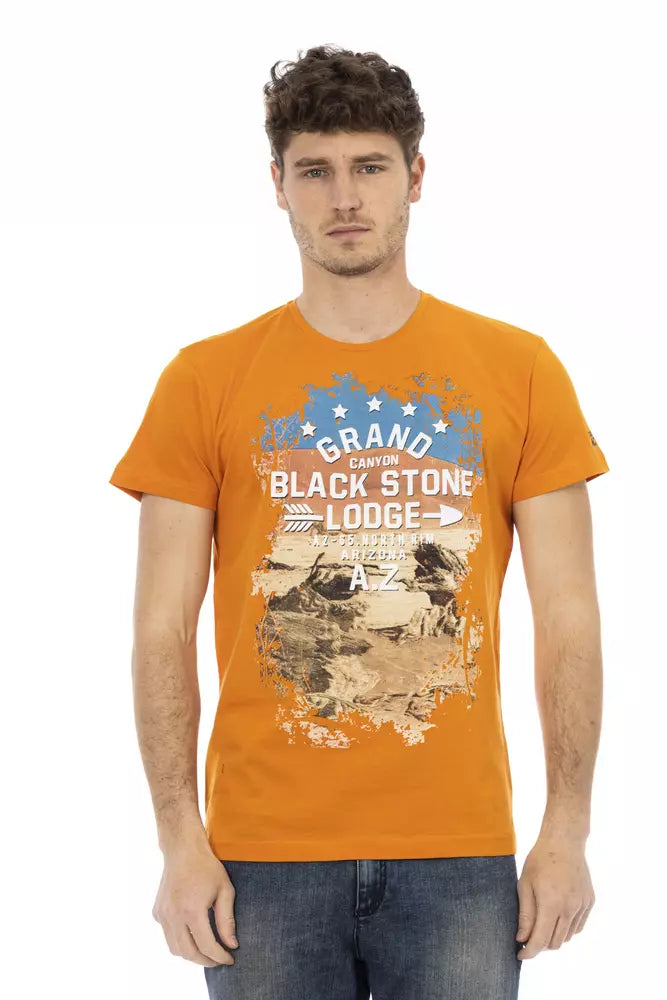 Men's mock - neck t - shirts with a modern and sleek styleTrussardi Action Cotton Men Men's T-Shirt Men's mock - neck t - shirts with a modern and sleek styleTrussardi Action Cotton Men Men's T-Shirt