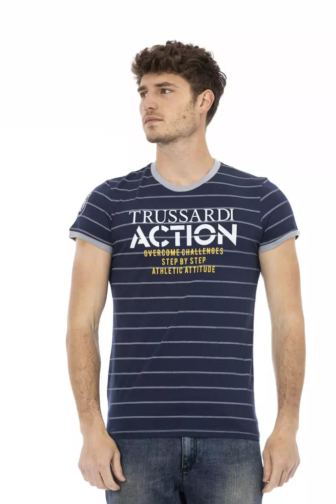 Men's thermal t - shirts with a high - neck design for cold weatherTrussardi Action Cotton Men Men's T-Shirt Men's thermal t - shirts with a high - neck design for cold weatherTrussardi Action Cotton Men Men's T-Shirt