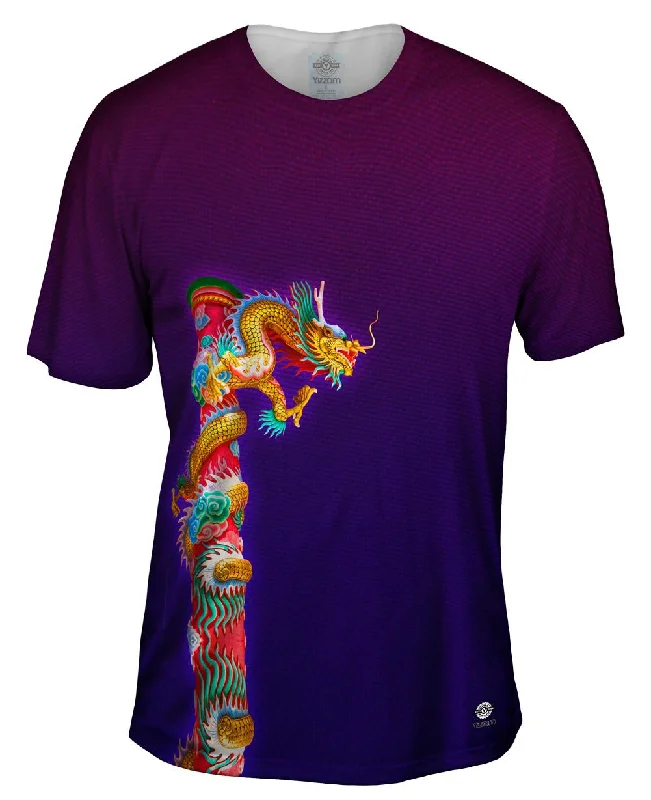 Men's long - sleeve henley t - shirts with button - down placketsTwist Me Softly Dragon Men's long - sleeve henley t - shirts with button - down placketsTwist Me Softly Dragon
