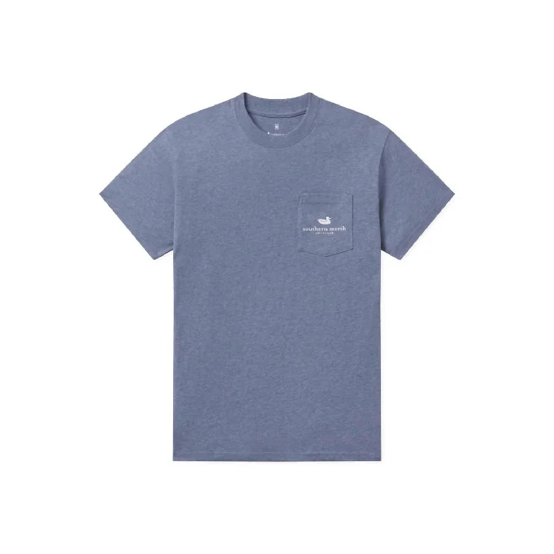 Men's distressed denim - look t - shirts with a rugged appealUnisex Cotton Festival Tee In Washed Slate Men's distressed denim - look t - shirts with a rugged appealUnisex Cotton Festival Tee In Washed Slate