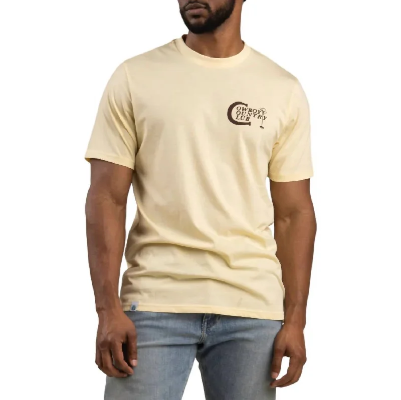 Men's v - neck muscle t - shirts for a body - building aestheticUnisex Cowboy Country Club T-Shirt In Cream Men's v - neck muscle t - shirts for a body - building aestheticUnisex Cowboy Country Club T-Shirt In Cream