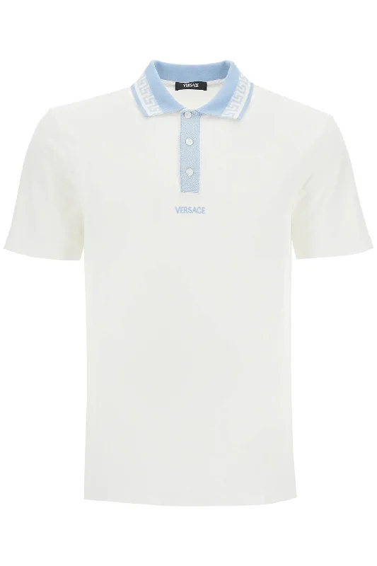 Men's v - neck muscle t - shirts for a body - building aestheticVersace Men's Polo Shirt With Greek Motif Men's v - neck muscle t - shirts for a body - building aestheticVersace Men's Polo Shirt With Greek Motif