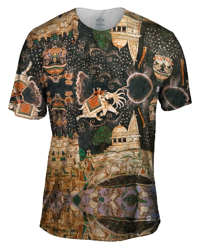 Men's v - neck muscle t - shirts for a body - building aesthetic"Wedding Of Rama And Sita Bundi Palace Wall" Men's v - neck muscle t - shirts for a body - building aesthetic"Wedding Of Rama And Sita Bundi Palace Wall"
