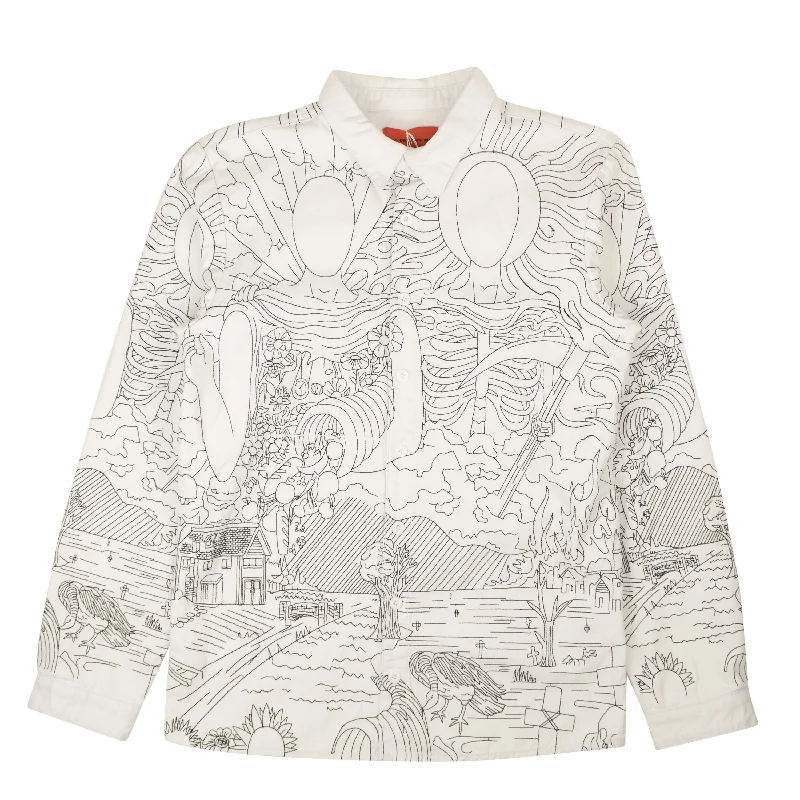 Men's UV - protection t - shirts for outdoor activities in the sunWho Decides War Duality Button Up - Cloud Men's UV - protection t - shirts for outdoor activities in the sunWho Decides War Duality Button Up - Cloud