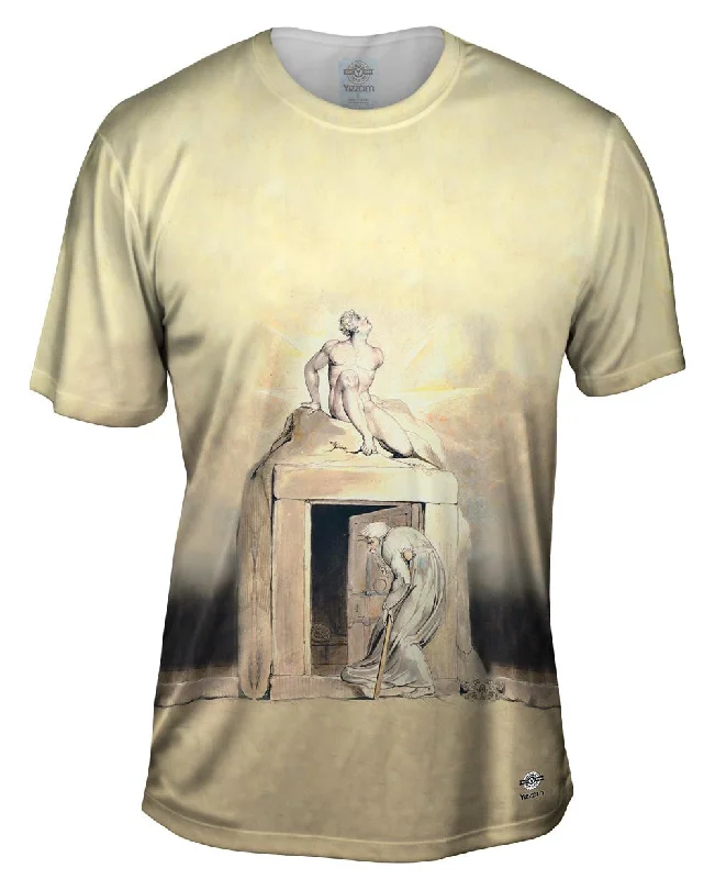 Men's thermal t - shirts with a high - neck design for cold weatherWilliam Blake - "The Grave" (1805) Men's thermal t - shirts with a high - neck design for cold weatherWilliam Blake - "The Grave" (1805)