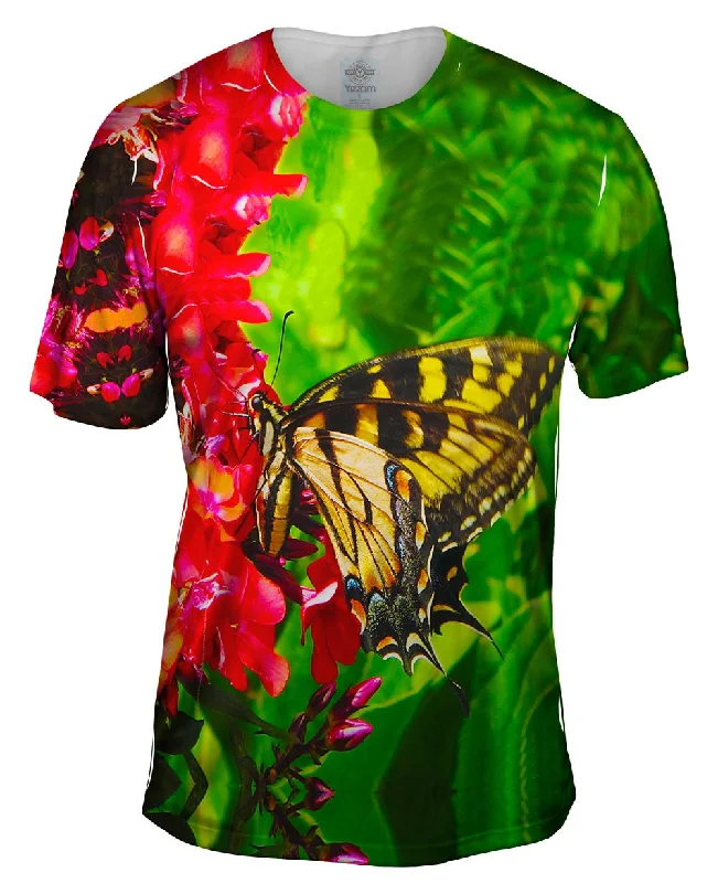 Men's antimicrobial t - shirts for odor - free freshness during travelYellow Swallowtail Butterfly Men's antimicrobial t - shirts for odor - free freshness during travelYellow Swallowtail Butterfly