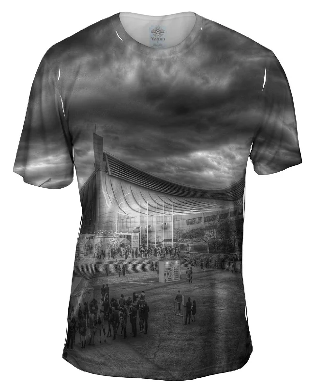 Men's mock - neck t - shirts with a modern and sleek styleYoyogi National Stadium